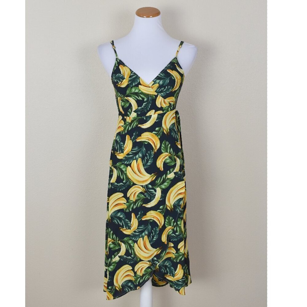 Show Me Your Mumu Meghan Wrap Banana Print Dress - S